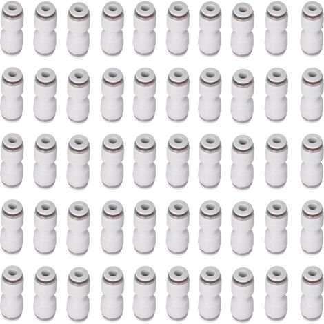 Raccord pneumatique droit à connexion rapide pour tubes (PU4 (50 pièces))