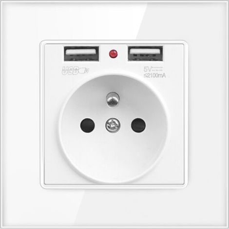 With double USB European standard 16A French standard European regulations with USB wall socket white pR4PhTPBk (1/2)