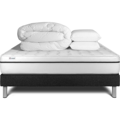 Pack Colchón negro espuma viscoelástica 140 x 190