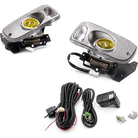 Feux antibrouillard gauche et droit, feux de route pour pare-chocs avant, pour Honda Civic EG D15 D16 1.5/1.6 2/3 portes (1992-1995), jaunes. (1/5)