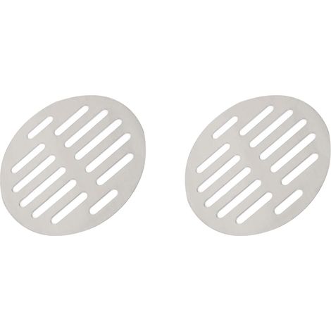 Tapa redonda para desagüe de piso (4"), 2 piezas, rejilla de desagüe de ducha de acero inoxidable - para reparación de muebles, baño y cocina, color plata