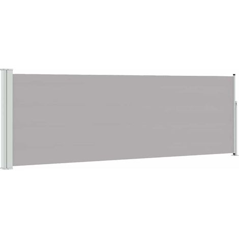Auvent latéral rétractable de patio 100x300 cm Gris (1/5)