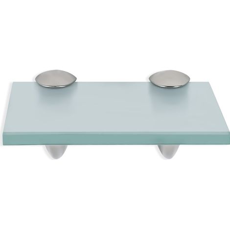 Mensola in vetro con supporto Mensola in vetro Mensola a muro Mensola per il bagno Vetro smerigliato 20 x 10 x 0.8 cm (1/5)