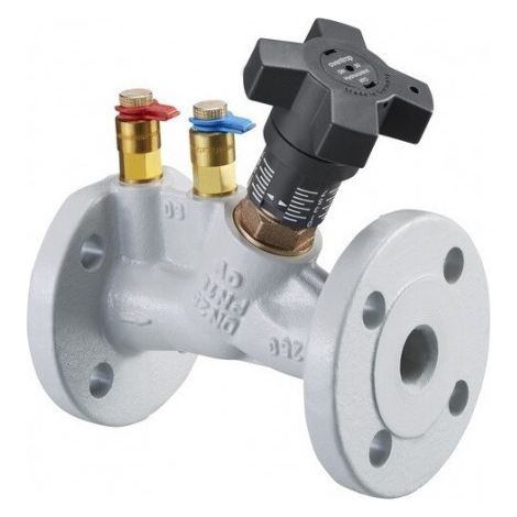 OVENTROP Vanne d'équilibrage de circuit HydroControl VFC avec brides selon EN 1092-2 PN 16 DN 20, avec deux robinets de mesure Classic montés, fonte grise (GG 25), 1062646