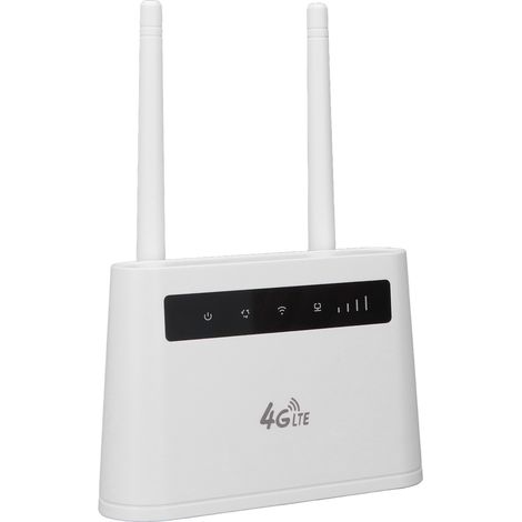 Routeur sans fil 4G LTE avec emplacement pour carte SIM, 300 Mbps, débloqué, point d'accès Wi-Fi mobile avec double antenne, prise UE 100-240 V (1/5)