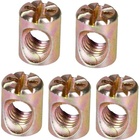 Vis à tête cylindrique M6, goupille transversale, écrou trou (1/5)