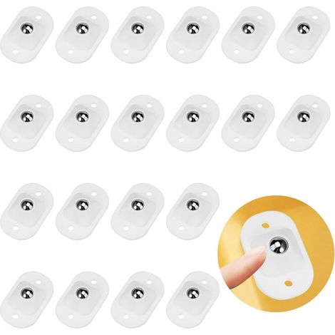 20 ruedas autoadhesivas de bola, ruedas de transferencia de bola, cojinete transportador con 2 orificios de montaje, ruedas pequeñas para muebles y equipos de transporte. (1/5)