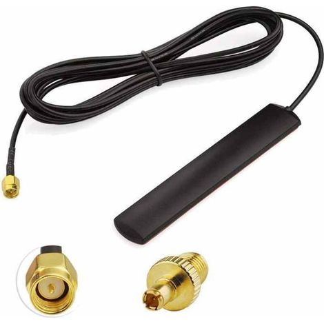 Antena omnidireccional GSM 4G LTE con conector macho SMA para punto de acceso de coche, enrutador, puerta de enlace y módem. (1/4)