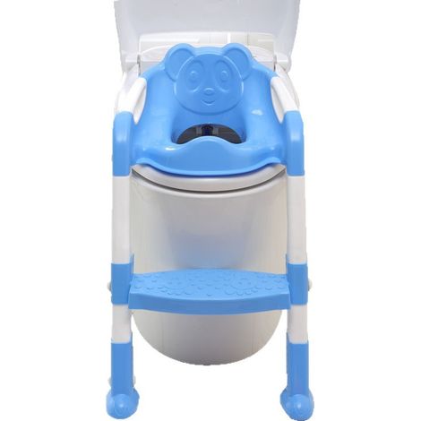 Reducteur de wc Bleu Tabouret d'assise en escalier (1/4)