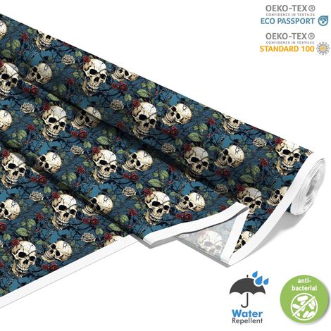 TESSUTI DECORATIVI PER ESTERNI OXFORD - Motivo Teschio I DX4666 (1/5)