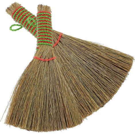 Lot De 2 Mini Balais De Bureau Balai À Main pour Dépoussiérage Brosse De Nettoyage pour Maison Voiture Étagères Et Stores Poignée Ergonomique 13.50 X 12.50 X 1.80 Cm (1/5)