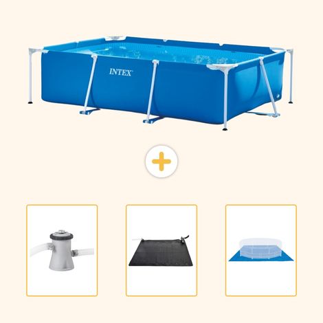 Intex Piscine Tubulaire Rectangulaire - 260x160x65 cm - 4-pièces SCB79