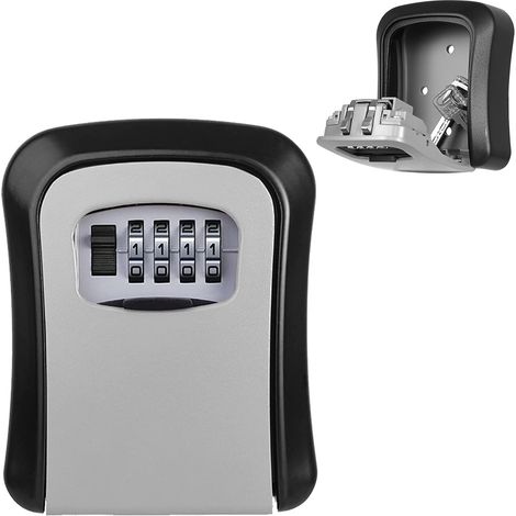 Boite a Clef Securisee, Boite a Clefs Sécurisée Exterieur, Boite à Clé Murale de avec Code à 4 Chiffres, Key Safe Combination Lock Les clés de (1/5)