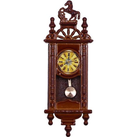 Horloge murale unique pour maison de poupée, horloge murale vintage et résistante pour maison de poupée (1/4)