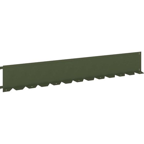 Borde de Césped 20 pcs 102 x 15 x 4 cm Acero Verde oliva vidaXL (1/5)