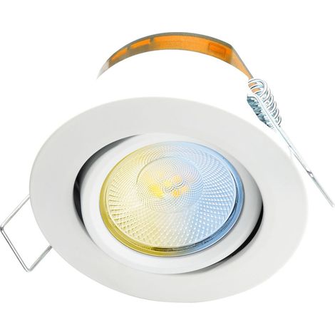 spot encastré à led - onexd2w - basculant - 7w - cct - ip65 - blanc - abi - aurora dl158330