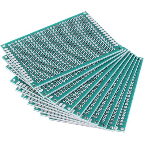 10 cartes de circuit imprimé double face étamé 5x7cm pour maquette électronique (1/5)