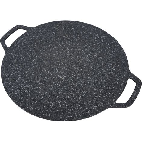 Plaque de barbecue réutilisable, facile à nettoyer, surface de cuisson à haute conductivité thermique, poêle de grill pour randonnée et camping 34 cm (1/5)