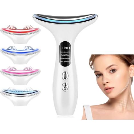 Appareil Anti Rides Visage, Appareil Massage Visage, 4 en 1 masseur visage, massage visage anti age de 40-45 °C et 3 Modes Massage (1/5)