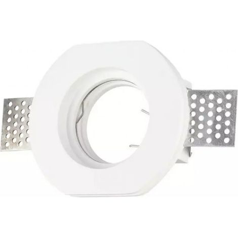 V-tac faretto ad incasso rotondo attacco gu10 in gesso colore bianco vt-764 3650 (1/5)