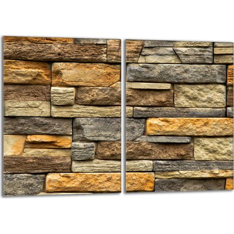 Glasschutzplatte für Herd 2x40x52 Brick (1/5)