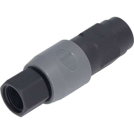 Schnellverriegelbare pneumatische Verschraubung Typ C, Stahl/Kunststoff, für SF30+PF30-Schläuche, 3/8-Zoll-Innengewinde, Luftanschluss (1/5)
