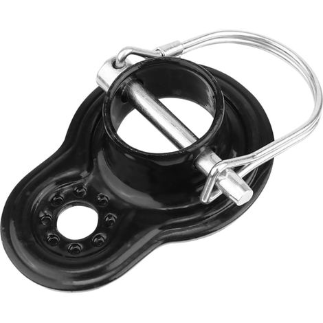 Traction pour coupleur attelage pour remorque Adaptateur d'attelage remorque pièces Serrure à de Acier Inoxydable Noir