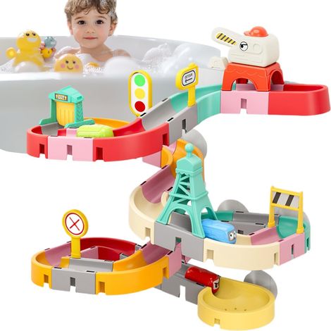 Toboggan de bain baignoire 18 cm , fixation par ventouses robustes , surface glissante pour jouer da