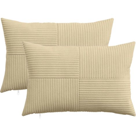 Cushion Cover 2 pcs ALMELO Grey Green 30 x 50 cm Corduroy vidaXL (1/5)