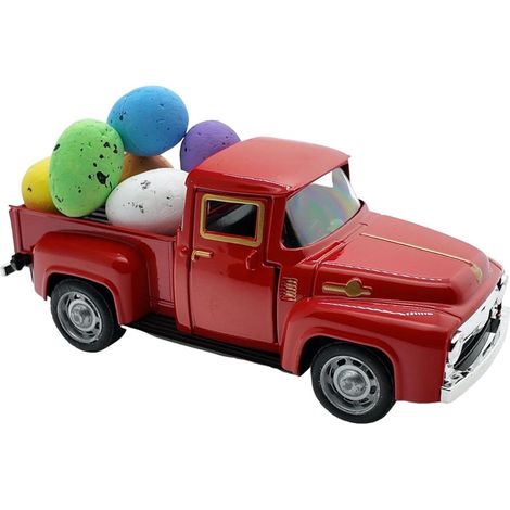Objet De Décoration De Camion De Pâques Œufs De Pâques Décoratifs, Sûrs Et Figurine de véhicule avec œufs Pour la cuisine un plateau à étages et une étagère à (1/5)