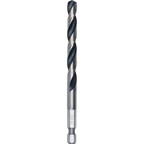 Bosch Foret hélicoïdal HSS métal, 7,5 x 69 x 109 mm, tige HEX 1/4 (1/5)
