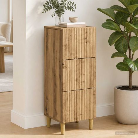 vidaXL Armoire à tiroirs 33 x 34,5 x 90 cm Bois d'ingénierie (1/5)