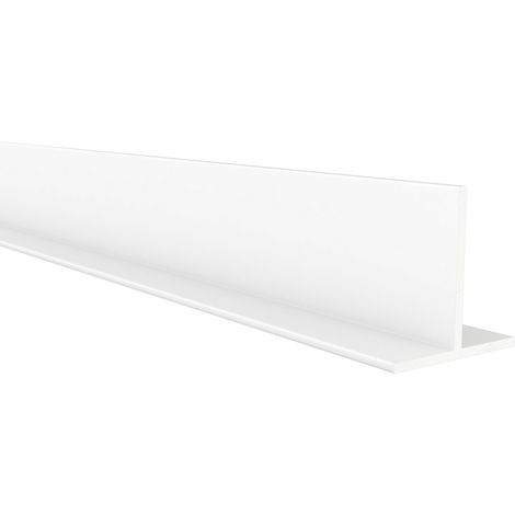 Profil en T  Fabriqué en aluminium  Finition blanche    Mesures 25251000mm  Longueur du profil 1 mètre  épaisseur 2 mm  1 unité