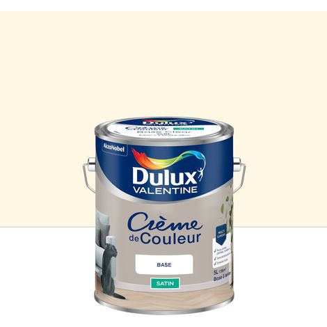Peinture Crème De Couleur Satin Voile Blanc 5L - Dulux Valentine