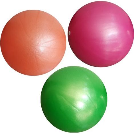 Set mit 3 Mini-Gymnastikbällen, kleine Pilates-Bälle für Yoga, Fitness, Gleichgewichtstraining und Physiotherapie, pink + orange + grün (1/5)