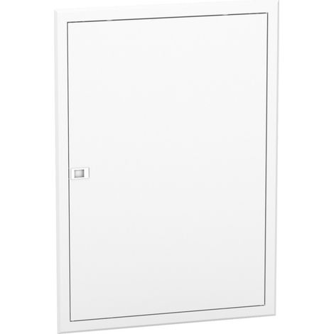Schneider Electric – Porte de coffret électrique pour bac d'encastrement 2x13 modules – Opaque blanc RAL 9003 – L 590mm – H 840mm – 5 rangées de 26 pas de 9mm