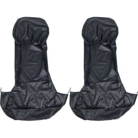 2er-Pack universelle, wasserdichte Nylon-Autositzbezüge für Transporter, Schwarz - Crezuo