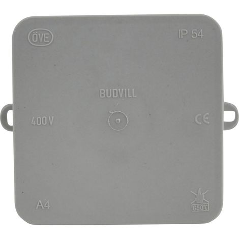 Abzweigkasten Aufputz IP 54, 100 x 100 x 40 mm grau Abzweigdose Verteilerdose AP