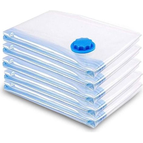6x Sac de rangement - autres rangements- sous vide , XU,Housse Aspiration Compression Vêtements 40x60cm - Transparent - KZQ (1/4)