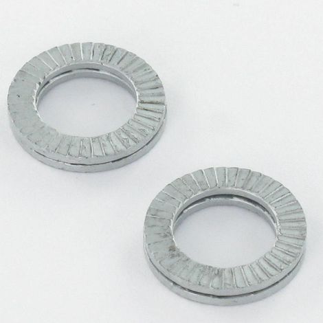 Rondelle NORD-LOCK ® Acier brut DELTA PROTECT M10 720 Heures brouillard salin sans rouille rouge - 800 pièces (1/5)