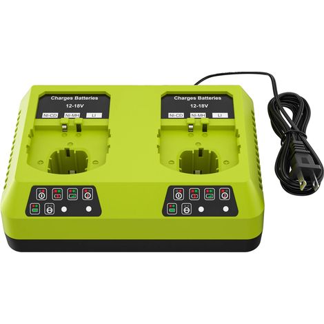 Remplacement de batterie, capacité 8000mAh, lithium-ion, compatible avec Ryobi, Chargeur 6A (1/2)