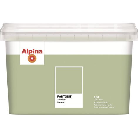 Alpina Wandfarbe Pantone matt swamp 2,5 L Wandfarbe (1/3)