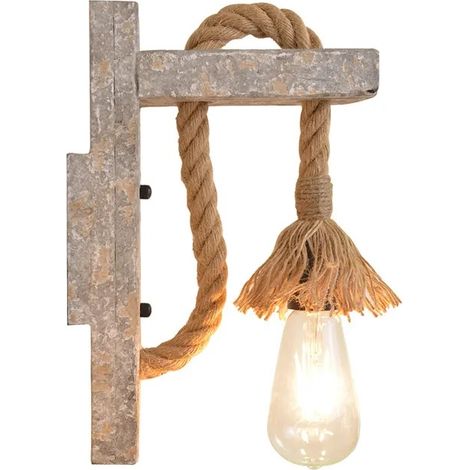 lampes en bois lampes dcoratives appliques murales rtro en corde de chanvre pour restaurant sans ampoules YYV (1/4)