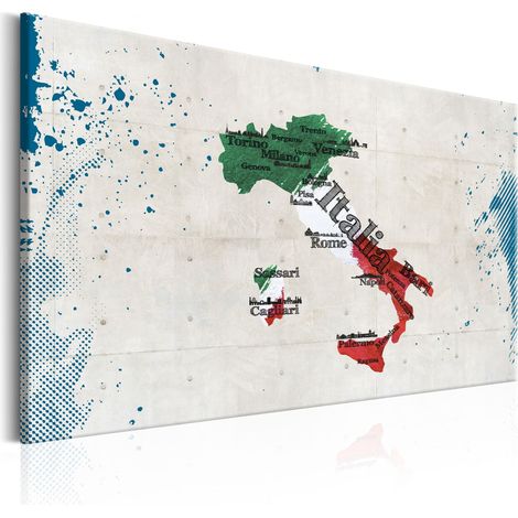 Quadro - Map: Italy - 60x40 (1/4)