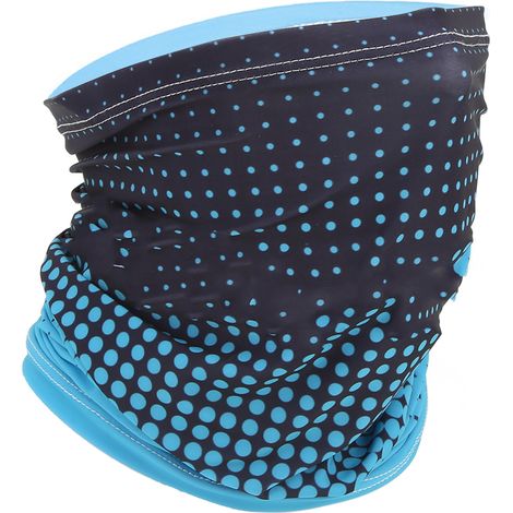 Tour de cou respirant anti-UV bleu clair taille unique pour vélo randonnée moto course voyage (1/5)