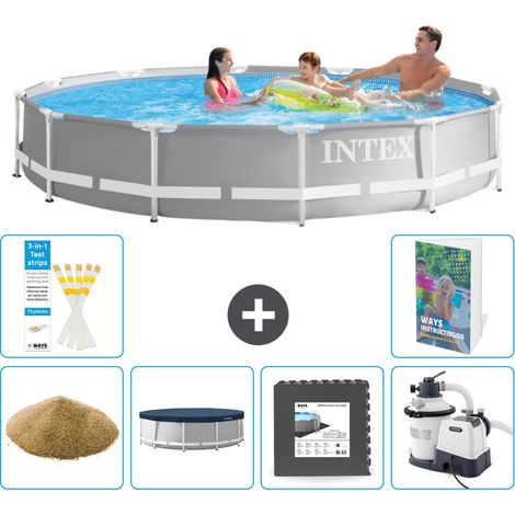Prism Frame Pool Rund - 366x76 cm - 7-teilig S6