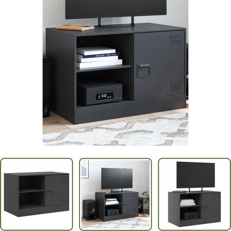 vidaXL Stahl-Schrank - TV-Schrank Schwarz 67x39x44 cm Stahl (1/5)
