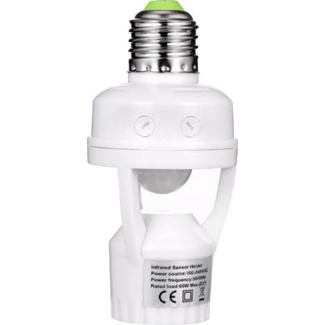 Capteur ampoule interrupteur détection de mouvement Induction infrarouge contrôle à vis réglable pour couloir atelier (1/5)