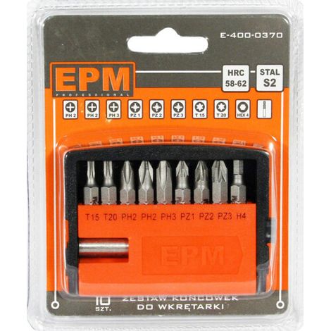 Coffret de 9 embouts de tournevis + support magnétique - E-400-0370 (1/3)