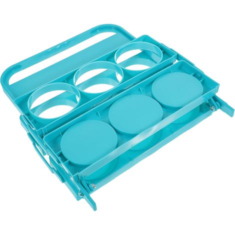 Porte-bouteilles de bière pliable OUNONA , en plastique portable et durable pour 6 bouteilles , cade